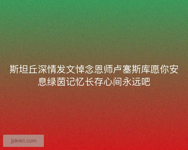 斯坦丘深情发文悼念恩师卢塞斯库愿你安息绿茵记忆长存心间永远吧 斯坦丘深情发文悼念恩师卢塞斯库愿你安息绿茵记忆长存心间永远吧